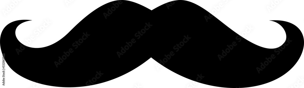 BLACK MUSTACHE ICON 
