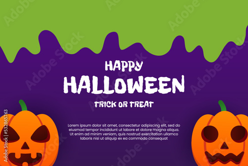 Happy Halloween Background with pumpkin Illustration