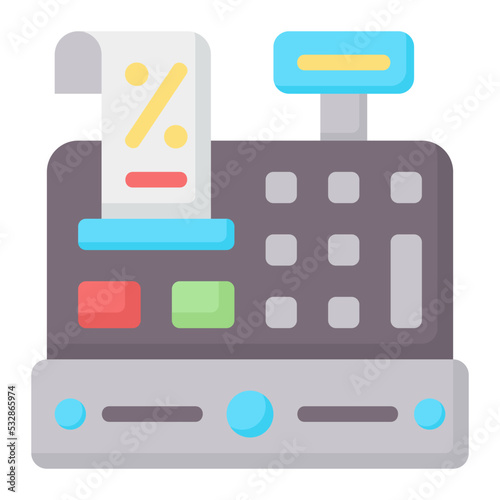 cash register flat icon