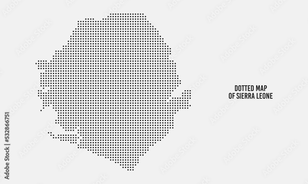Dotted Sierra Leone Map Vector Illustration Stock Vector | Adobe Stock