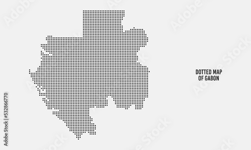 Dotted Gabon Map Vector Illustration