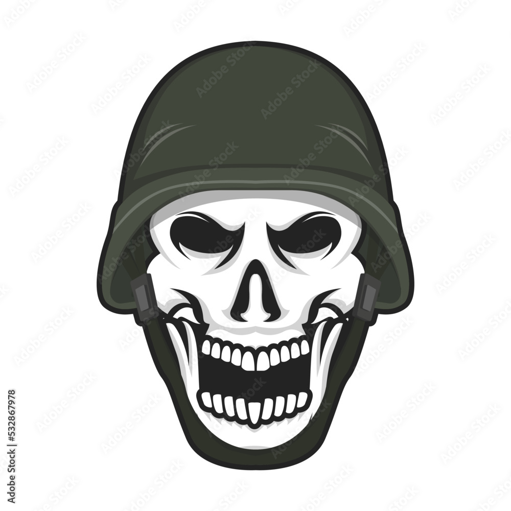army skull head vector illustration army skull head vector illustration