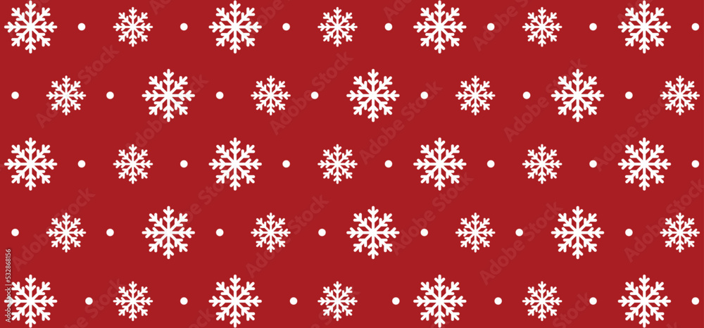 Festive design of white snowflakes on red background. Festive design of white snowflakes on red background.