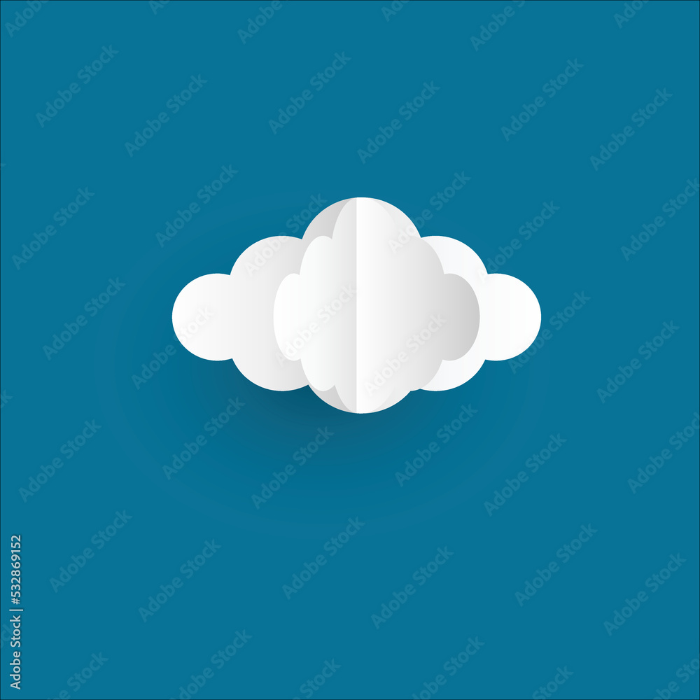 cloud icon on blue cloud icon on blue