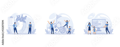 school subject or educational class set. Student studying social and natural science. Modern school education system,set flat vector modern illustration