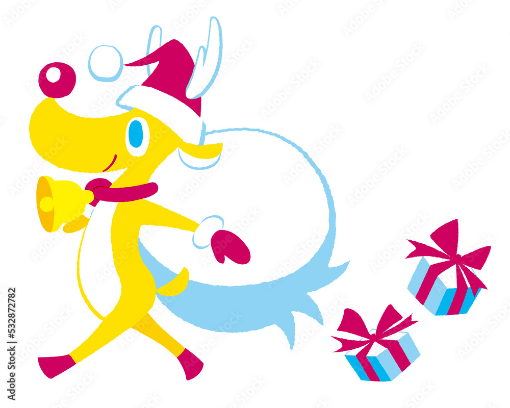 Fototapeta premium クリスマス サンタトナカイ