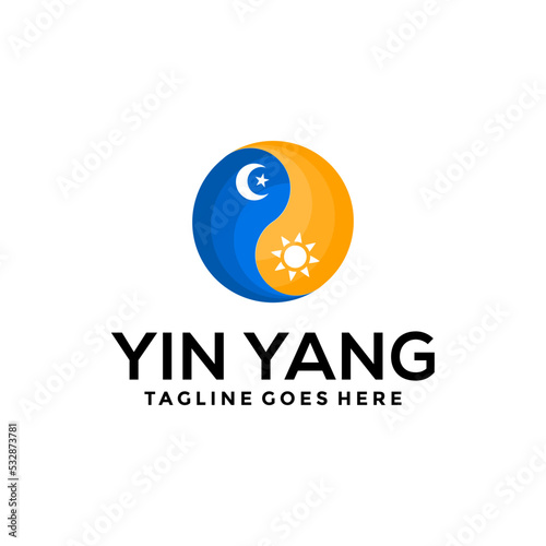 Yin Yang Logo Template Design Creative idea 