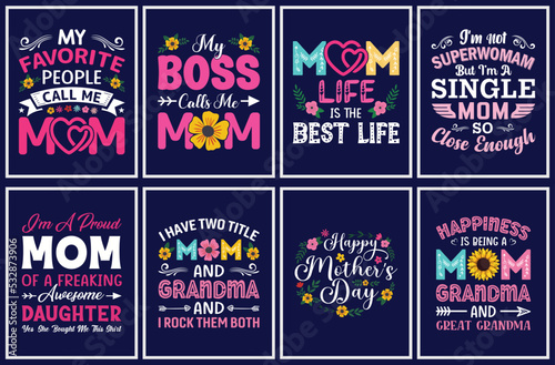 Mother s Day Vector Set  mother s day quote t-shirt bundle