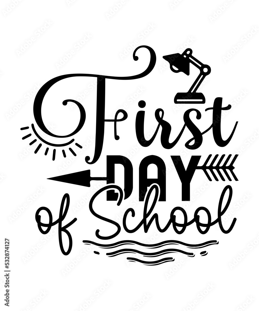Naklejka premium Back to School SVG Design
