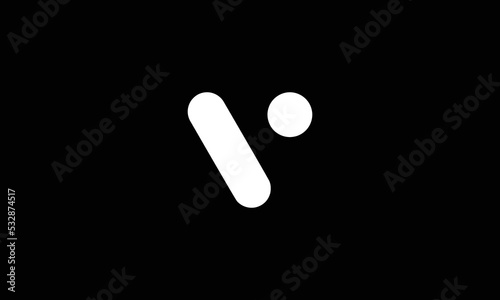 Abstract letter V logo design template. 