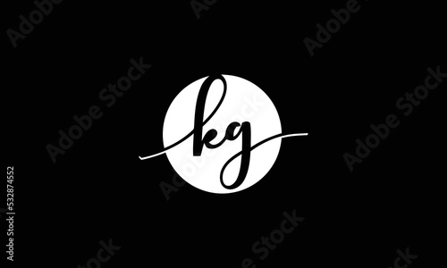 creative monogram letter kg logo design template.