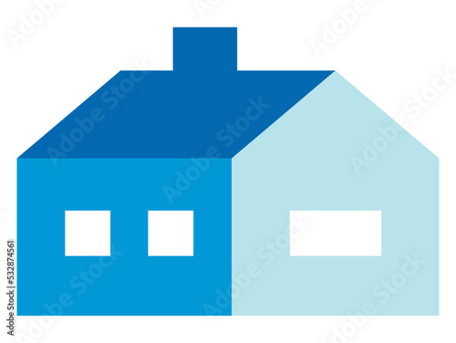 house exterior blue facade