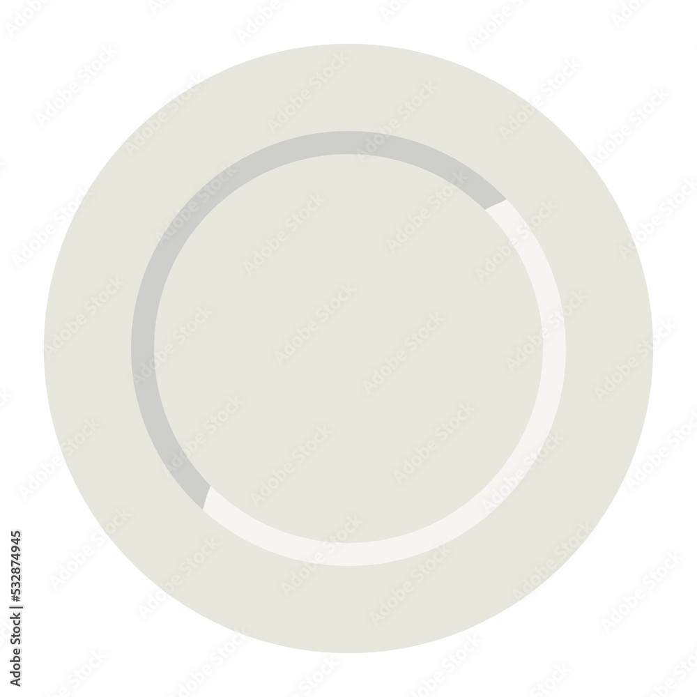 Empty white plate