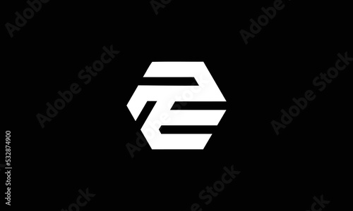 Professional and Minimalist Letter PE Logo Design, Editable in Vector Format in Black and White Color