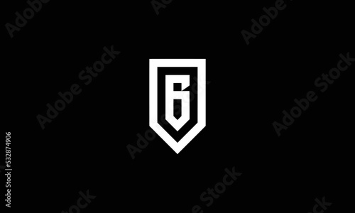 Initial BI, IB Logo icon monogram design. Vector graphic design template element.