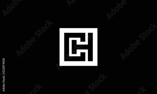 logo letter CH simple design, concept icon initial C and H monogram.