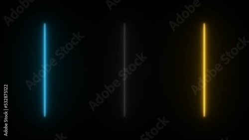 Concept 101-N1 Animated abstract neon light with led light effect and flickering pattern.