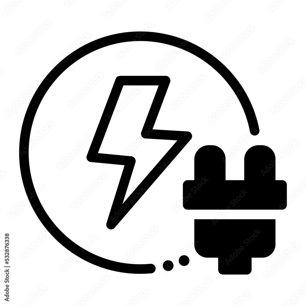 electric power plug charge icon electric power plug charge icon