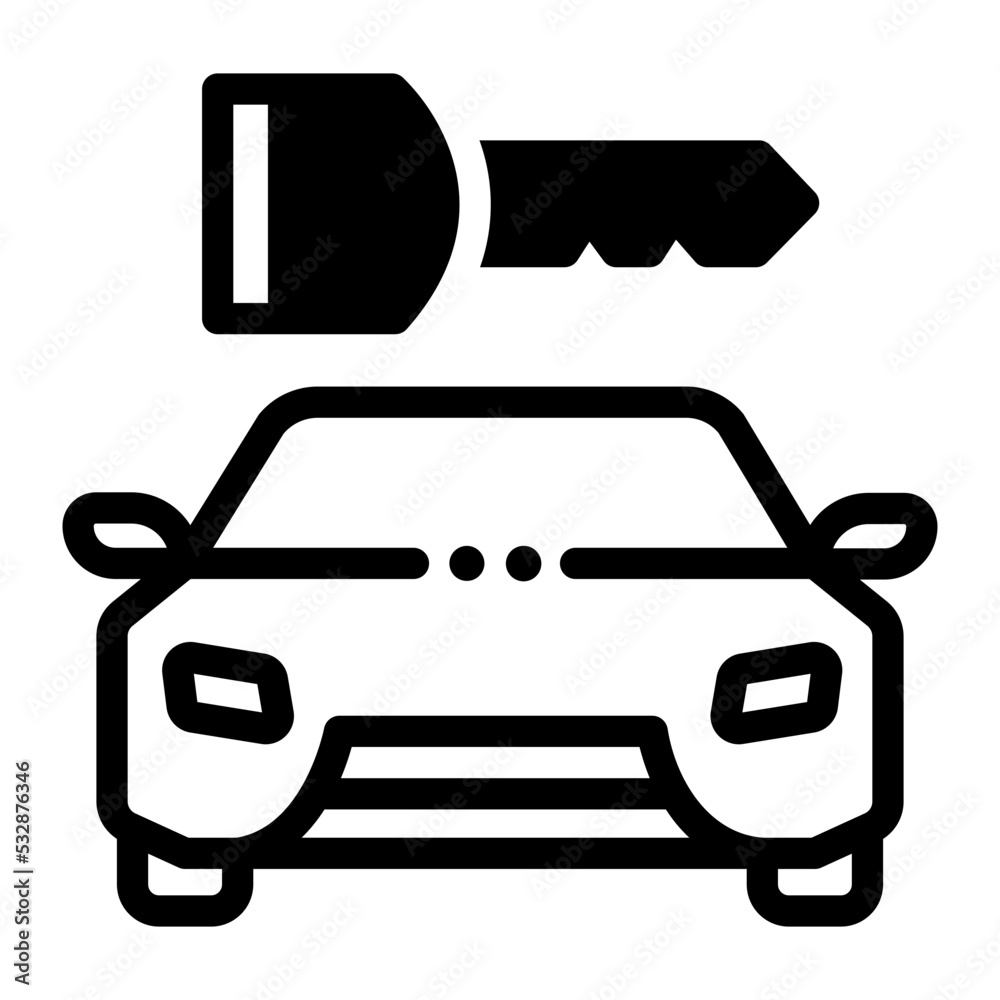 car key for rental car icon