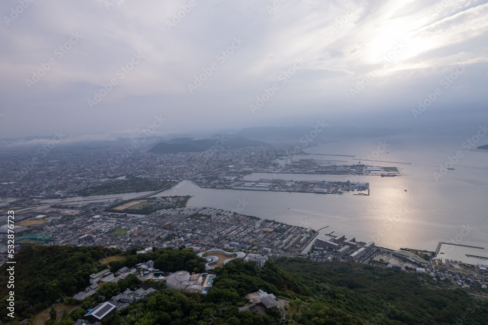 Aerial photo of Takamatsu, Japan