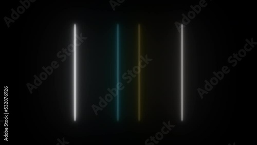 Concept 107-N1 Animated abstract neon light with led light effect and flashing moving pattern.