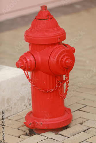 Red fire hydrant photo