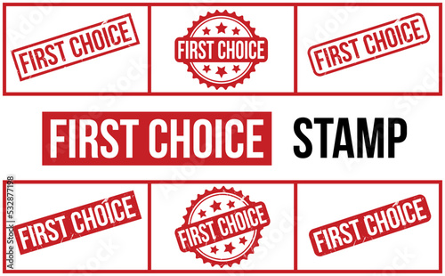 First Choice Rubber Stamp set Vector