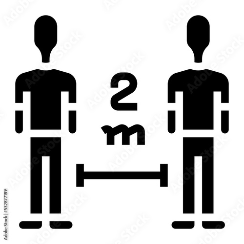 social distancing icon