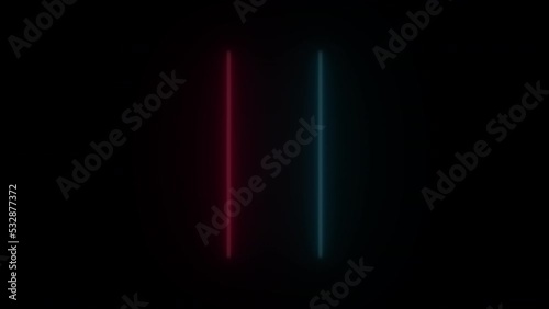 Concept 109-N1 Animated abstract neon light with led light effect and flashing moving pattern.