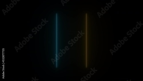 Concept 112-N1 Animated abstract neon light with led light effect and flashing moving pattern.