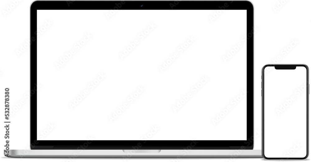 Multiple mobile devices with blank screen for responsive layout mockup Multiple mobile devices with blank screen for responsive layout mockup