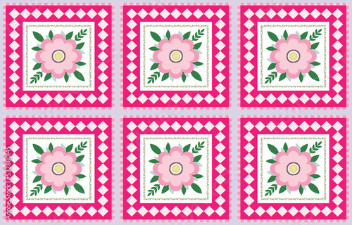 Title: seamless geometric pattern. Tribal Art Ikat Ogee in traditional classic. based on ikat fabric style. Vector illustration.