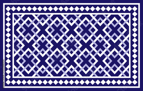Title: seamless geometric pattern. Tribal Art Ikat Ogee in traditional classic. based on ikat fabric style. Vector illustration.