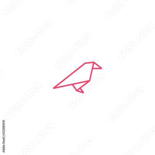Bird Logo Icon Line Design Template