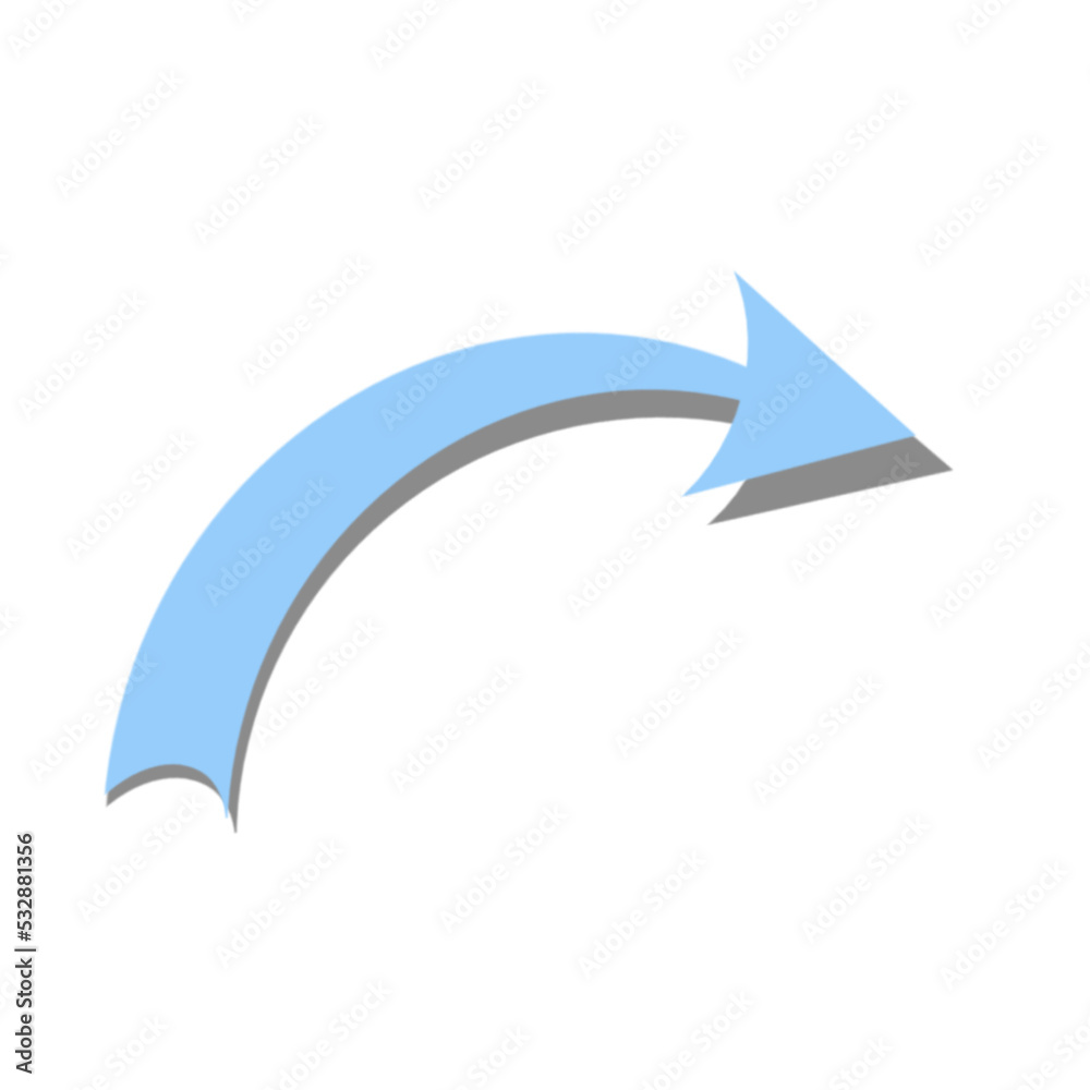 Cute arrow icon with blue color. Cute arrow icon with blue color.
