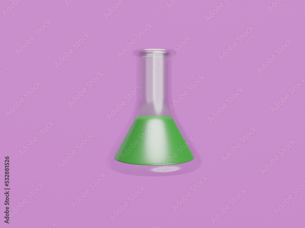 Conical Flask 3D Illustration Conical Flask 3D Illustration