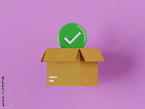 Approved Package 3D Illustration