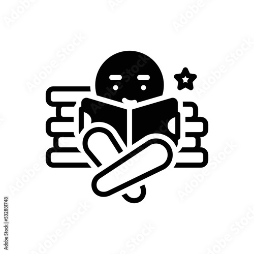Black solid icon for interesting