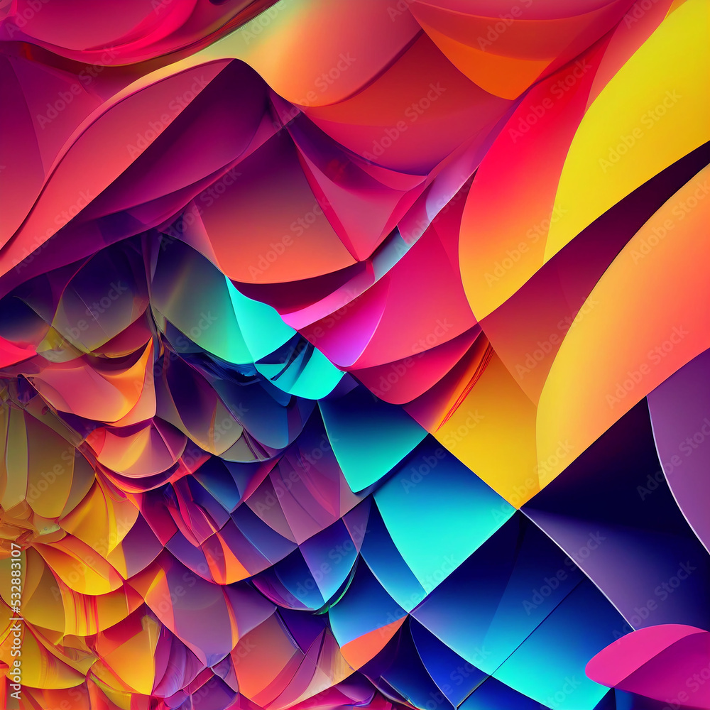 Obraz premium Colorful minimal geometric paper abstract background