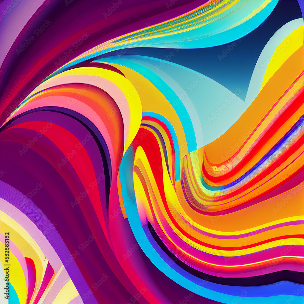 Abstract Waving Bright Multi Colors Background Abstract Waving Bright Multi Colors Background