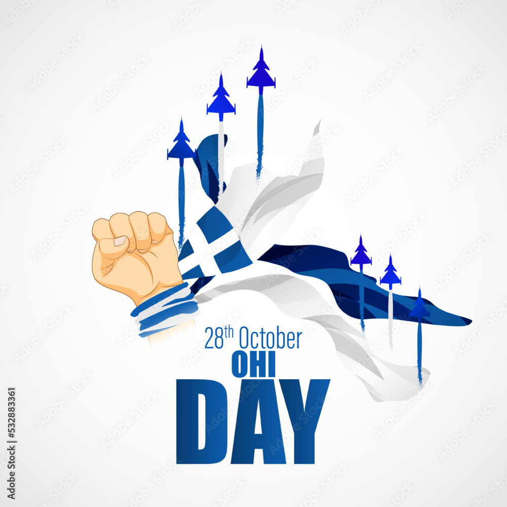 vector illustration for Ohi day 28 October Greece