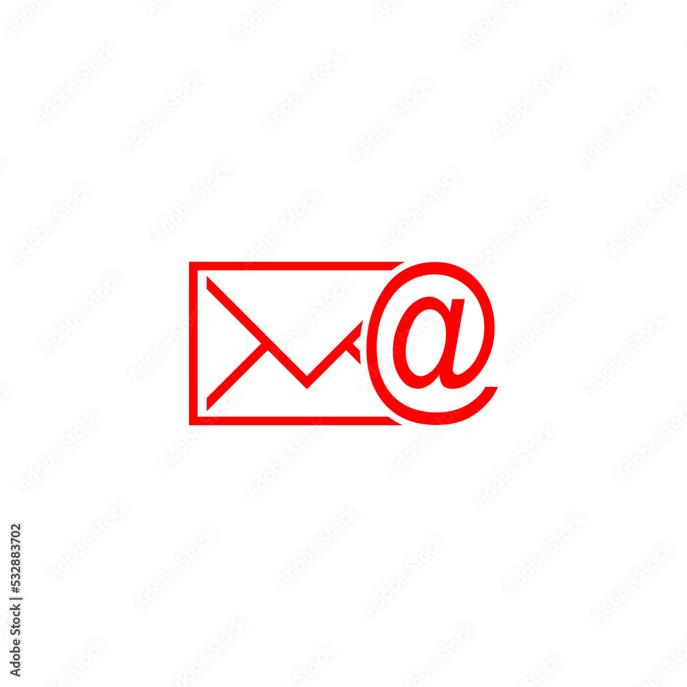 Mail letter logo design. Email envelope icon isolated on white background Mail letter logo design. Email envelope icon isolated on white background