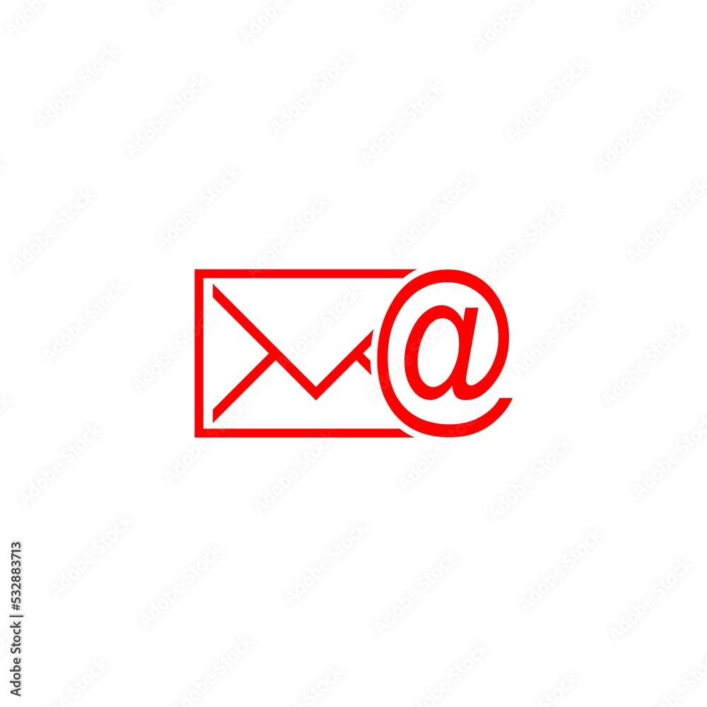 Mail letter logo design. Email envelope icon isolated on white background Mail letter logo design. Email envelope icon isolated on white background