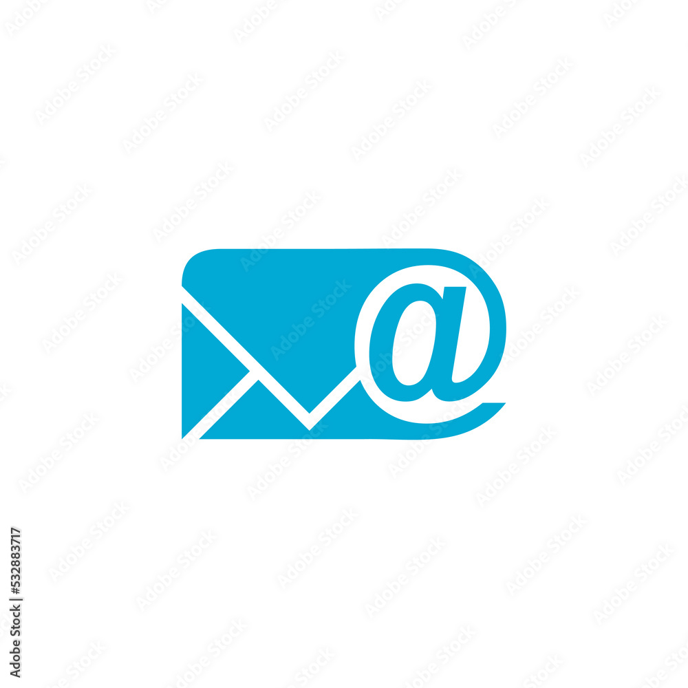 Mail letter logo design. Email envelope icon isolated on white background Mail letter logo design. Email envelope icon isolated on white background