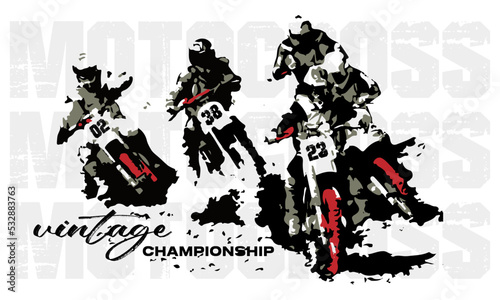 silhouette of a motocross vector design