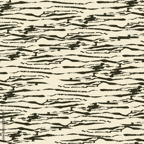Hand-Drawn Textured Vector Wood Bark Water Ripples Texture Seamless Pattern. Great as a background for nature themed posts and packaging.