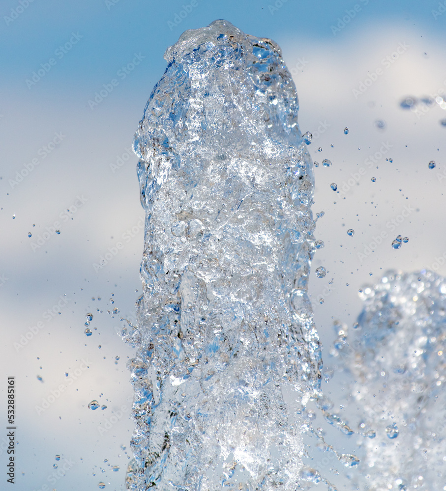 Splashes of water in a fountain as an abstract Splashes of water in a fountain as an abstract
