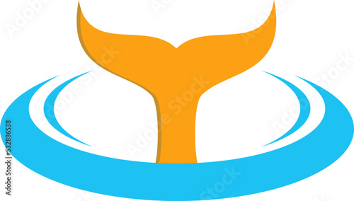 Wave with fish tail inside