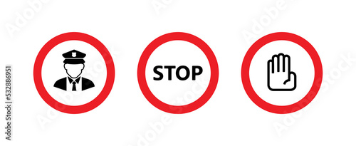 police icon on white background	