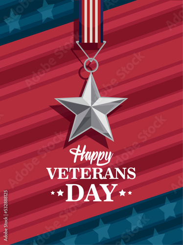 happy veterans day lettering
